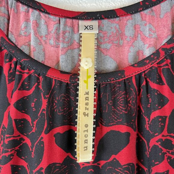 Anthropologie Uncle Frank Jersey Dress Womens XS Floral Stretch Whimsigoth - Picture 4 of 9